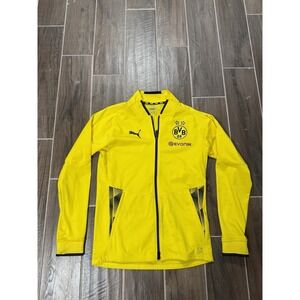 2016 Yellow Borussia Dortmund Men's Zip Up Jacket Sz Small